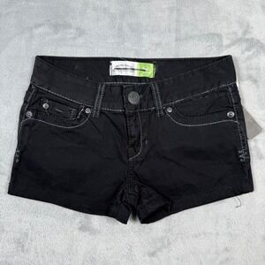 Aeropostale Rayla Skinny Black Denim‎ Shorts Low Rise Girl's Size 11/12